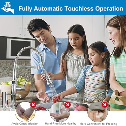 Automatic Soap Dispenser for Kitchen, Electric Soap Dispenser Built in Sink | Touchless Liquid hand Soap Dispenser with 1000ml Bottle, Infrared Sensors Soap Dispenser for Business Bathroom Chrome Plating - color: Electroplated-liquid