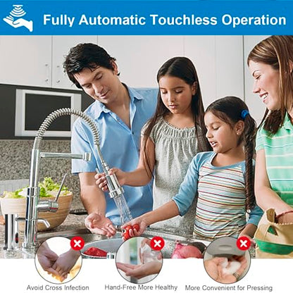 Automatic Soap Dispenser for Kitchen, Electric Soap Dispenser Built in Sink | Touchless Liquid hand Soap Dispenser with 1000ml Bottle, Infrared Sensors Soap Dispenser for Business Bathroom Chrome Plating - color: Electroplated-liquid