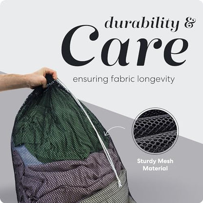 Handy Laundry Mesh XL Laundry Bag - Durable, Machine Washable with Secure Drawstring Closure - Perfect for College Dorms, Laundromats, Apartments (Black, Large 24" x 36") | XL 24x36 Mesh Laundry Bag, Secure Drawstring, Heavy Duty, Machine Washable, for De