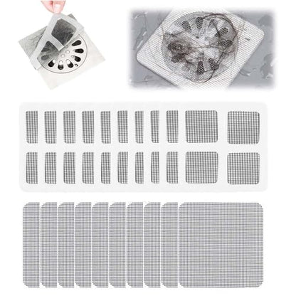 2026 New Disposable Shower Drain Hair Catcher - Square Screen Bathroom Floor Drain Protector (30pcs) - color: 30pcs