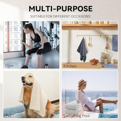 Extra Large Bath Towel Set 10 Piece, XL Bath Towels 35"x67" Oversized Bath Sheets, 280 GSM Microfiber Quick Dry Absorbent Towels, 5 Bath Sheets & 5 Hand Towels (Brown) - color: Brown, size: Bath towel 35" x 67"+hand towel 30"x13"