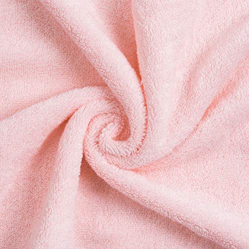 Mother-Earth 6-Pack Bath Washcloths 12"x12" - Soft and Absorbent Face Towels, Quick-Drying Wash Cloths for Sensitive Skin, Premium Quality for Daily Use (Pink) - color: Pink
