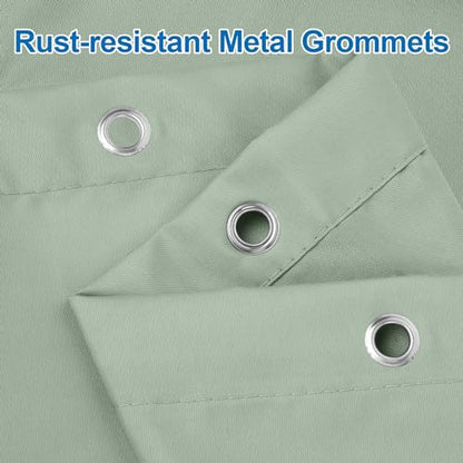 Sage Green Shower Liner Cloth Waterproof, Soft Sage Green Shower Curtain Liner Fabric with Weighted Stones, Washable Shower Curtain and Liner 2-in-1, 12 Grommet Holes, 72 x 72 Inches - color: Sage Green, size: 72"W x 72"L (Pack of 1)