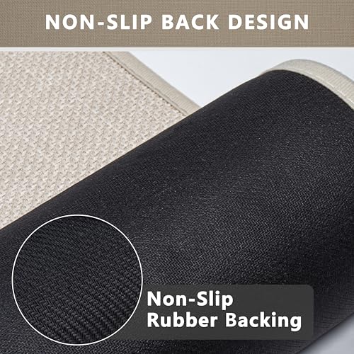 Large Bathroom Rugs Runner Non Slip Bath Mat 17" x 47", Quick Dry | Bath Mat Machine Washable Bathroom Rugs, Beige, Thin Bath Mat - color: Light Beige, size: Runner(17"x47")