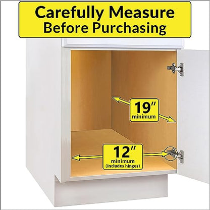 LYNK PROFESSIONAL® Pull Out Cabinet Organizer, Kitchen Slide Out Drawer | 11W x 18D chrome rollout shelf creates easy-access storage for cookware, pantry items and kitchen essentials inside cabinets - size: 11"W x 18"D