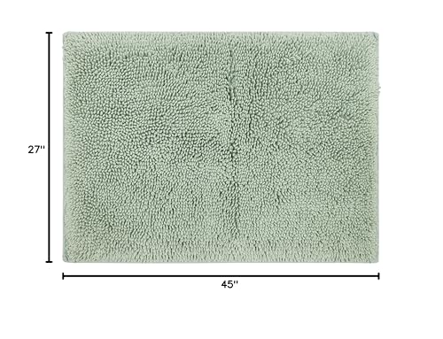 Mohawk Home Classic Cotton Ii Seaglass 2' 3" x 3' 9" Bath Mat - color: Sage Green, size: 2'3" x 3'9" (Rectangular)