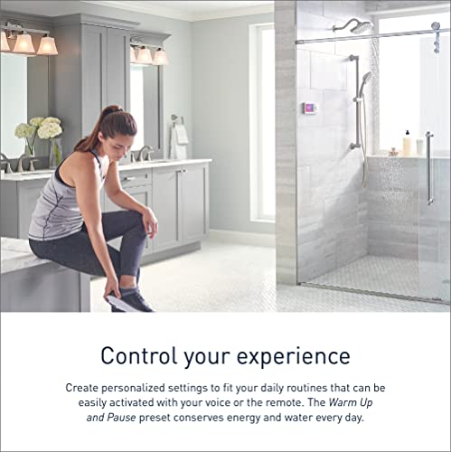 Moen Terra Beige Smart Shower 4-Outlet Digital Shower System Controller for Thermostatic Shower Valve, TS3304TB - color: Terra Beige, size: 4-Outlet, style: 4-Outlet