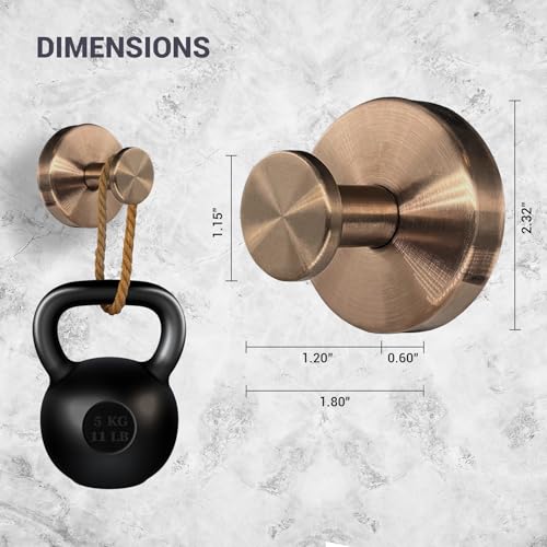 Suction Cup Hooks for Shower - 4 Pack, Bronze - Stainless Steel, Strong Suction, No Drill, Removable Hanger, Tile Bathroom Kitchen Wall, Glass Door, Mirror Hook Hanging Robe, Towel Holder - color: Bronze