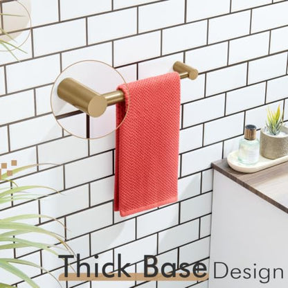 KOKOSIRI Bathroom Towel Holder 12-Inch Hand Towel Bars Wall Mounted Bathroom Hardware Accessories Champagne Bronze Stainless Steel, B4007CPG-L12 - color: Champagne Bronze, size: 12-Inch