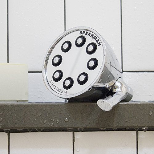 Speakman S-2251 Signature Icon Anystream Adjustable High Pressure Shower Head - 2.5 GPM Solid Brass Replacement Bathroom Showerhead, Polished Chrome - color: Polished Chrome, size: 2.5 GPM