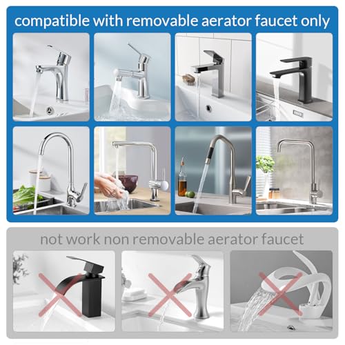 Sink Faucet to Garden Hose Adapter, Swivel Faucet Adapter Kit with Aerator, Multi-Thread Garden Hose Adapter for Kitchen & Bathroom, Chrome - style: Faucet Adapter-B