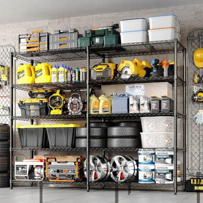 Garvee 5-Tier Storage Shelves 70" H Metal Garage Shelving Unit for Kitchen | - size: 70.5"H x 59"W x 13.8"D