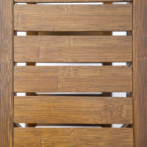 SogesPower Bamboo Shower Bench Bathroom Spa Bench Shower Seat Shower Bench Waterproof Storage Shelf, Walut - color: Brown