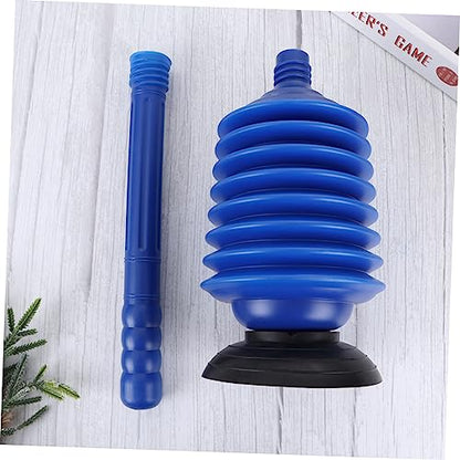 ULTECHNOVO High Pressure Toilet Plunger Professional Bellows Accordion Design for Removal Portable Bathroom Accessory Blue Ergonomic Grip for Comfortable Use
