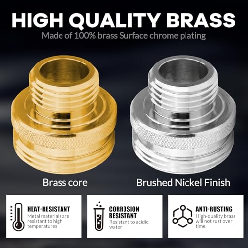 Ball End Shower Arm Adapter 1/2 Inch Male Pipe Thread Old Style Head Convert to fit standard shower head 14UN 16UN is Suitable for Most Old-Fashioned Ball Head Shower Arms (3PCS)
