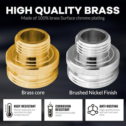 Ball End Shower Arm Adapter 1/2 Inch Male Pipe Thread Old Style Head Convert to fit standard shower head 14UN 16UN is Suitable for Most Old-Fashioned Ball Head Shower Arms (3PCS)