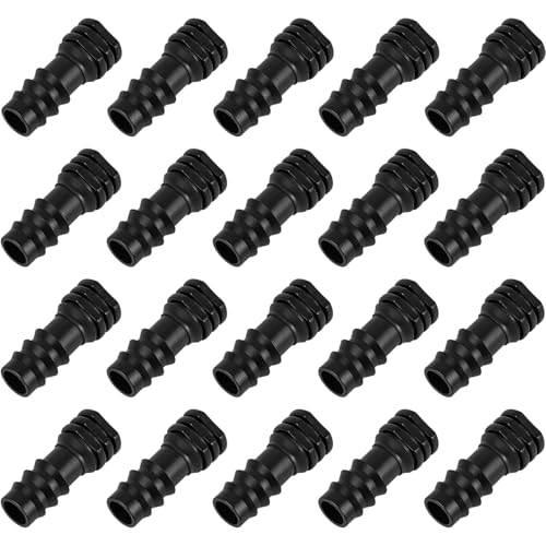 20 Pack 1/2 Inch Drip Irrigation Barbed End Plug Fitting, 1/2'' Dripline End Cap Connectors for 1/2 Inch Irrigation Tubing (0.520"ID-0.650" OD) for Garden Lawn Irrigation System - size: 1/2" Barbed Plug-20P