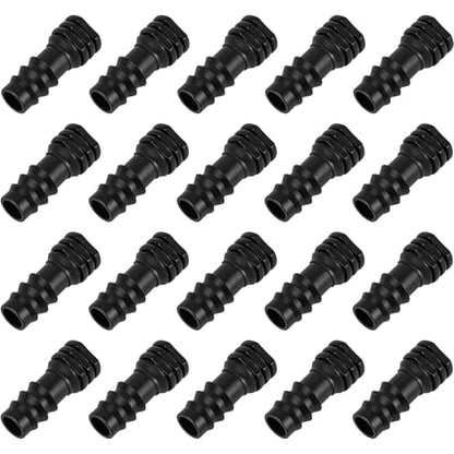20 Pack 1/2 Inch Drip Irrigation Barbed End Plug Fitting, 1/2'' Dripline End Cap Connectors for 1/2 Inch Irrigation Tubing (0.520"ID-0.650" OD) for Garden Lawn Irrigation System - size: 1/2" Barbed Plug-20P