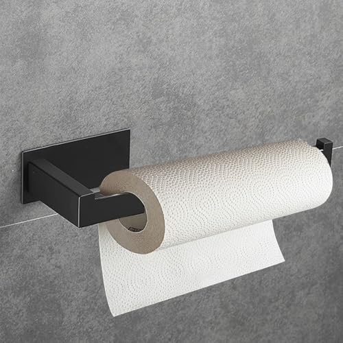 Hand Towel Holder, Strong Self Adhesive Hand Towel Ring, Thicken SUS304 Stainless Steel Hand Towel Bar/Rack, No Drilling Modern Hand Towel Hanger (Matte Black, 2 Pack 9 in) - color: Matte Black, size: 2 Pack 9 In