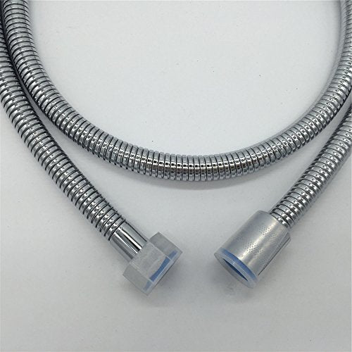 59 Inch Shower Hose, Chrome, Stainless Steel, Extra Long, High Flexibility, Durable, Leak-Proof, Corrosion-Proof, Easy to Install, Handheld, Bathroom Sprayer Hose - color: Chrome