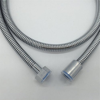 59 Inch Shower Hose, Chrome, Stainless Steel, Extra Long, High Flexibility, Durable, Leak-Proof, Corrosion-Proof, Easy to Install, Handheld, Bathroom Sprayer Hose - color: Chrome