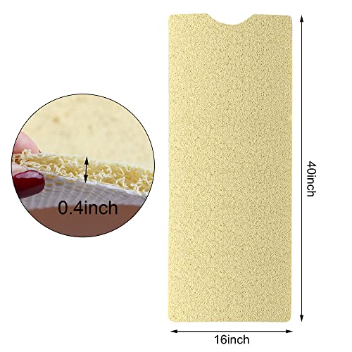 Leotruny Bath Tub Shower Mat 40 x 16 Inch Non-Slip Soft PVC Loofah | Bathtub Mats for Bathroom - color: C02-beige