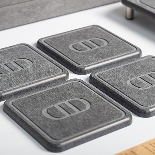 Stone Drying Mat for Kitchen Counter | Complete Set 6pc | Quick Dry Stone | Diatomaceous Earth Dish Drying Mat | Includes a Bathroom Counter Tray & 4 Coasters