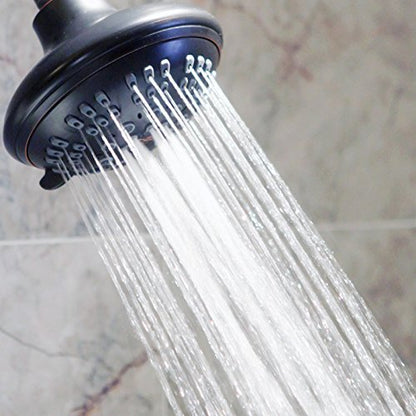 6 Function Luxury Shower Head - 2.5 GPM - Oil-Rubbed Bronze | High Pressure Boosting, Adjustable, Wall Mount, Bathroom Showerhead With Anti-Clog Nozzles, Best For Low Flow Showers - color: Oil Rubbed Bronze, size: 2.5 GPM