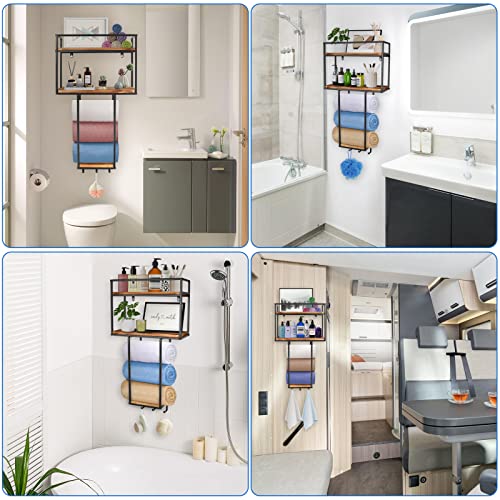 Towel Rack Wall Mounted - Space-Saving Design for Small Bathrooms | Versatile Organizer for Towels, Blankets, and More - Ideal for RVs and Hotels