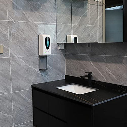 Touchless Automatic Foaming Hand Soap Dispenser Wall Mount, Motion Sensor Foam Liquid Refill Bottle Sanitizer Dispensing for Bathroom Kitchen Home Farmhouse Station 1306-s - color: 1306