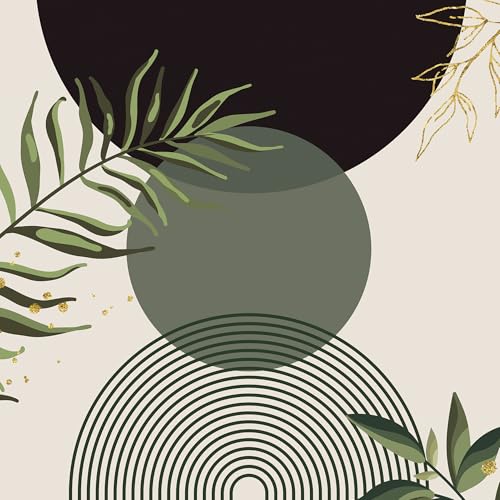 Dark Green Boho Black Bohemian Abstract Bathroom Shower Curtain Set | Teal Geometry look; 72"W x 72"L. waterproof HD print, quick-dry fabric and free hooks for easy setup. - color: A-04black Green, size: 72"W x 72"L (Pack of 1)
