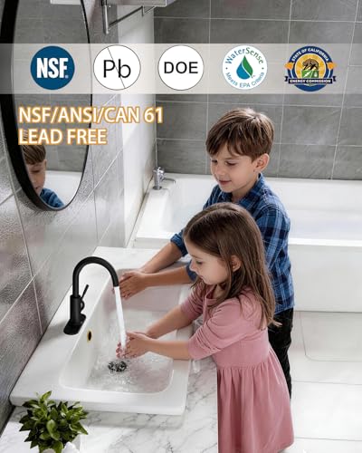 Bathroom Faucets, Bar Sink Faucet Single Hole for Bathroom Kitchen Campers with Pop-Up Drain Hose, Suitable for Farmhouse Vanity Lavatory - color: Matte Black, style: Classic