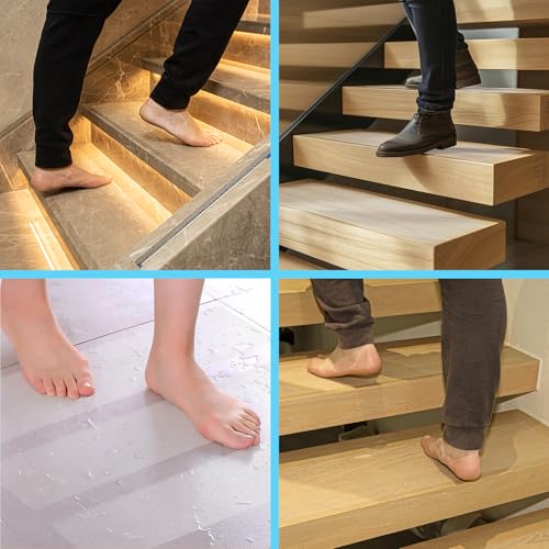 LifeGrip Anti Slip Transparent Anti Slip Tape, 6 inch by 38 feet, Non-Slip Traction Grip Tape to Tubs, Boats, Stairs, Clear, Soft, Comfortable for Bare feet (6" X 38') - size: 6" X 38'
