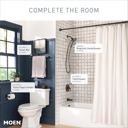 Moen Engage Magnetix Mediterranean Bronze 3.5-Inch Six-Function Detachable Handheld Showerhead with Magnetic Docking System, 26100BRB - color: Mediterranean Bronze, size: Showerhead