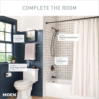 Moen Engage Magnetix Mediterranean Bronze 3.5-Inch Six-Function Detachable Handheld Showerhead with Magnetic Docking System, 26100BRB - color: Mediterranean Bronze, size: Showerhead