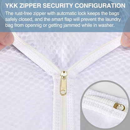 3 pcs Durable Honeycomb Mesh Laundry Bags for Delicates 16" x 19" (3 Large) - size: 3 Large