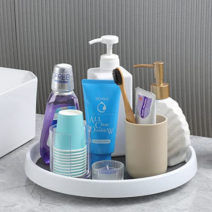Set of 4, 10 Inch Non-Skid Lazy Susan Organizers - Turntable Rack for Cabinet, Pantry Organization and Storage, Kitchen, Fridge, Bathroom Makeup Vanity Countertop, Under Sink Organizing, Spice Rack - size: 10 inch - 1 Tier - 4 Pack