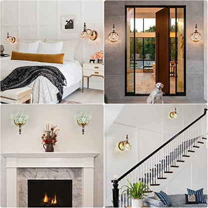 2-Pack 4.7 inch Wall Sconces Brass Bathroom Wall Light Fixtures, Spray Painting Process Modern Durable Vanity Lights for Bathroom Bedroom Living Room - color: Brass, size: 1-Light (2-Pack)