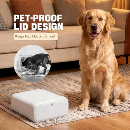 Small Bathroom Trash Can with Lid, 2.7 Gallon Slim Press-Top Trash Can, Pet-Resistant Narrow Plastic Wastebasket, White Garbage Bin for Bathroom Bedroom Office Dorm RV - size: 2.7 Gallon