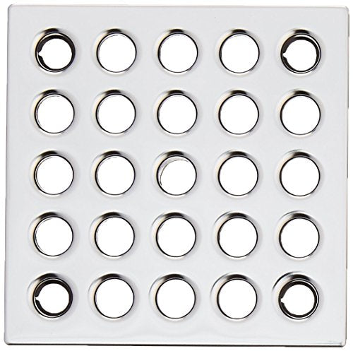 E4401 Square Shower Drain Grate, Silver