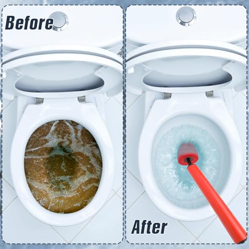 High Pressure Toilet Plunger, Red Rubber Air Drain Blaster, Heavy-Duty Sink Plunger and Clog Remover for Bathroom and Kitchen Pipes