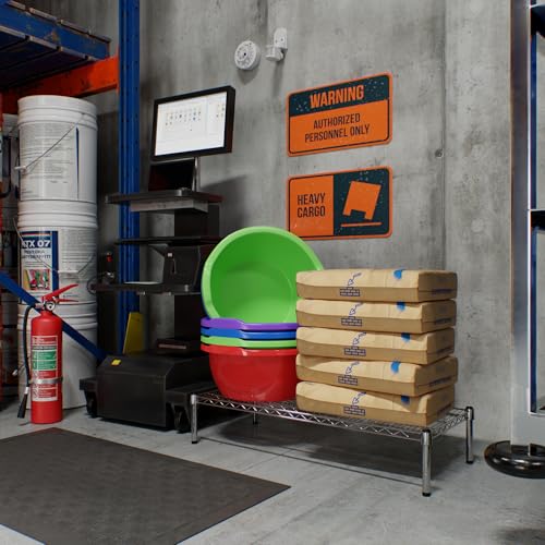 18" Deep x 42" Wide x 8" Height 1-Tier Wire Shelving Kit | NSF Commercial Storage Rack Unit - size: 18" Deep x 42" Wide