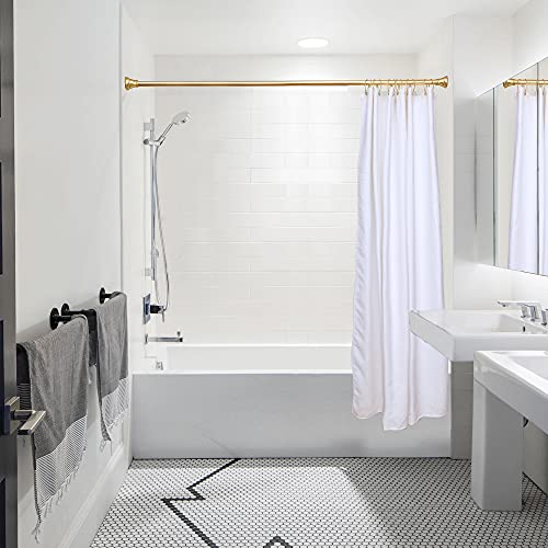 Shower Hooks - Shower Curtain Rings for Bathroom - Rust Proof Shower Curtain Hooks for Shower Curtain or Liner - Set of 12, Gold - color: Gold
