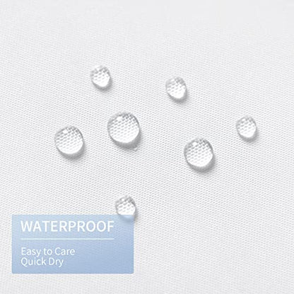 White Fabric Waterproof Shower Curtain or Liner, 36 x 72 | Fabric Shower Curtain Liner, Soft Cloth, Hotel Quality, Modern Style, Water-Resistant, Machine Washable - color: Fabric-white, size: 36"W x 72"L (Pack of 1)