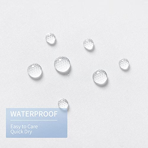 White Fabric Waterproof Shower Curtain or Liner, 72 x 84 | Fabric Shower Curtain Liner, Soft Cloth, Hotel Quality, Modern Style, Water-Resistant, Machine Washable - color: Fabric-white, size: 72"W x 84"L (Pack of 1)