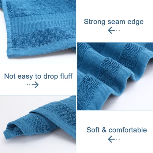 21 Pack Washcloths for Face 14" x 14" Absorbent and Soft Hand Towels Bulk Set 100% Cotton Ring Spun Hand Towels for Bathroom Gym Wash Cloths(Multicolor)