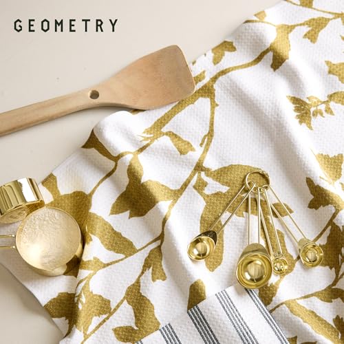 GEOMETRY Kitchen Tea Towels - Quick Dry Microfiber Dish Towels for Kitchen - Marrow 18" x 30" - 1 Pack - color: Harvest, style: Kitchen Towel - Double
