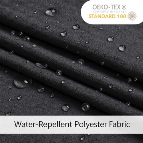 Black Stall Shower Curtain 36 x 72 Inch, Textured Soft Fabric Waffle Narrow Size Modern Shower Small Curtain for Bathroom Hotel, Machine Washable, Water Resistant, 36Wx72L Inches - color: Black, size: 36"W x 72"L (Pack of 1)