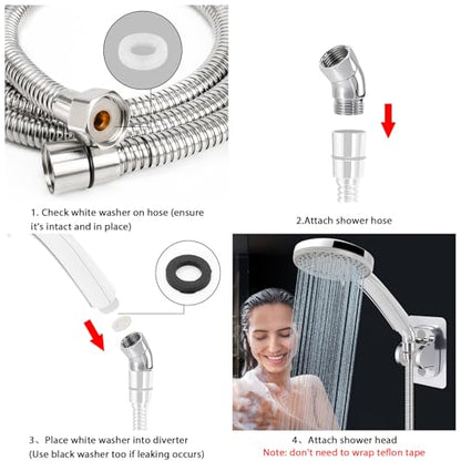NearMoon Shower Elbow Adapter for Shower Head, Solid Brass 45°G1/2 Male to Female Shower Arm Extension Connector, Polish Chrome (Small) - style: Small