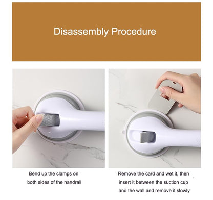 2 - Pack Suction - Cup Safety Grab Handles, 12 - Inch No - Drill Removable Handrails for Bathroom, Bathtub, Shower, Toilet, Ideal for Seniors, Elderly, and Those Needing Balance Support（Black）